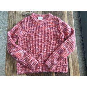 SECOND FEMALE Mohair Sweater Medium Chara Knit O Neck Pink Orange Chunky 52850